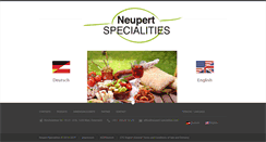 Desktop Screenshot of neupert-specialities.com