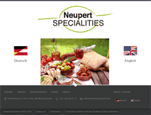 Tablet Screenshot of neupert-specialities.com